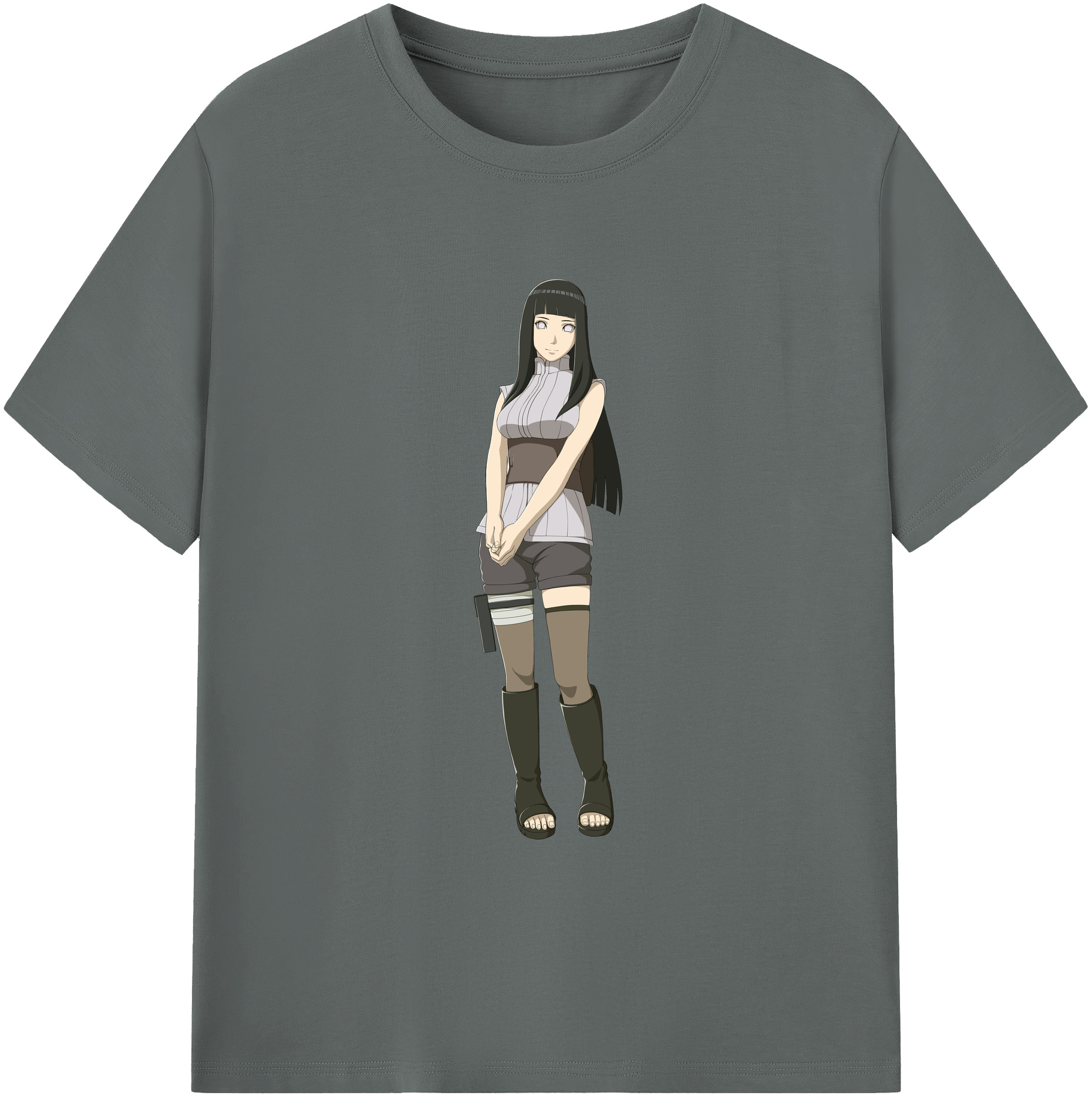 （画像用） NARUTO -ナルト- 日向ヒナタ Hyūga Hinata 綿100％ メンズ半袖Tシャツ｜肌触りやわらか＆通気性